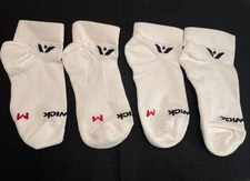 Swiftwick Ankle Sock Aspire Unisex Size Medium White 2 pairs
