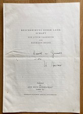 Hermann Hesse. Beschreibung einer Landschaft....