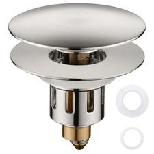 Universal Bathroom Sink Stopper - Upgraded Wash Basin Bounce Core Push Type D...
