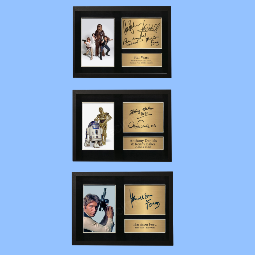 Star Wars Gift Collection, Set of 3 Signed A3 Limited Edition Memorabilia Prints