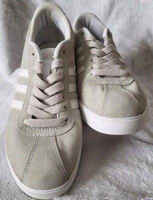 Adidas Neo Courtset Women's Sneakers Gray/White Seude Size 6.5