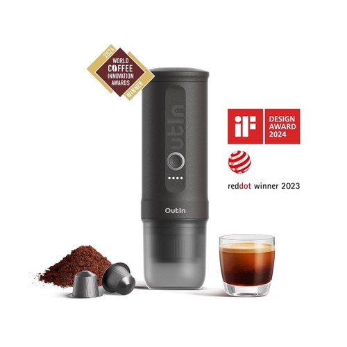Máquina de café espresso eléctrica portátil Outin Nano 3-4 min autocalentable gris nueva - Imagen 2 de 10