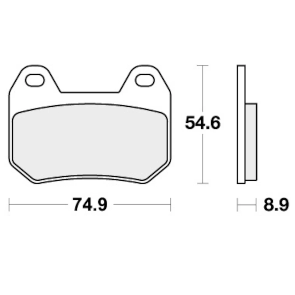 Pastilhas de freio para BMW R 1200 CL 2002-2004 Rear Street SBS - Imagem 2 de 4