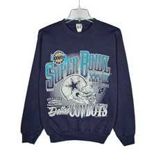 Vintage 1994 Dallas Cowboys Crewneck Mens Medium Super Bowl Blue Sweatshirt 90s