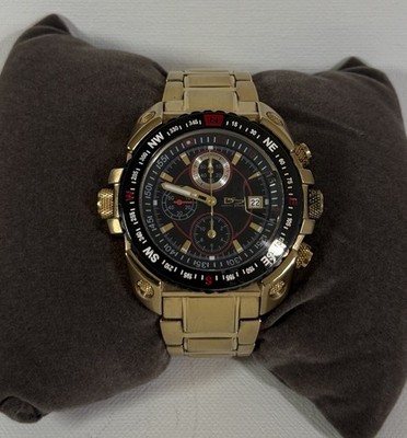 Daniel Steiger Mens Watch Gold Black Dial Approx 8 Inches