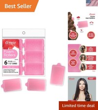Easy-to-Use Pink Foam Rollers 6 Pack for Perfect Curls - 1.5 Inch Diameter
