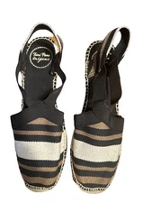 Toni Pons Espadrille Wedge Sandal Women Size EU 38 Stripes Preppy