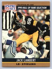 1990 Jack Lambert #27b Pittsburgh Steelers