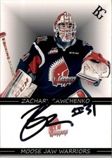 Zachary Sawchenko Signed Auto 2.5 x 3.25 Photo WHL Moose Jaw Warriors