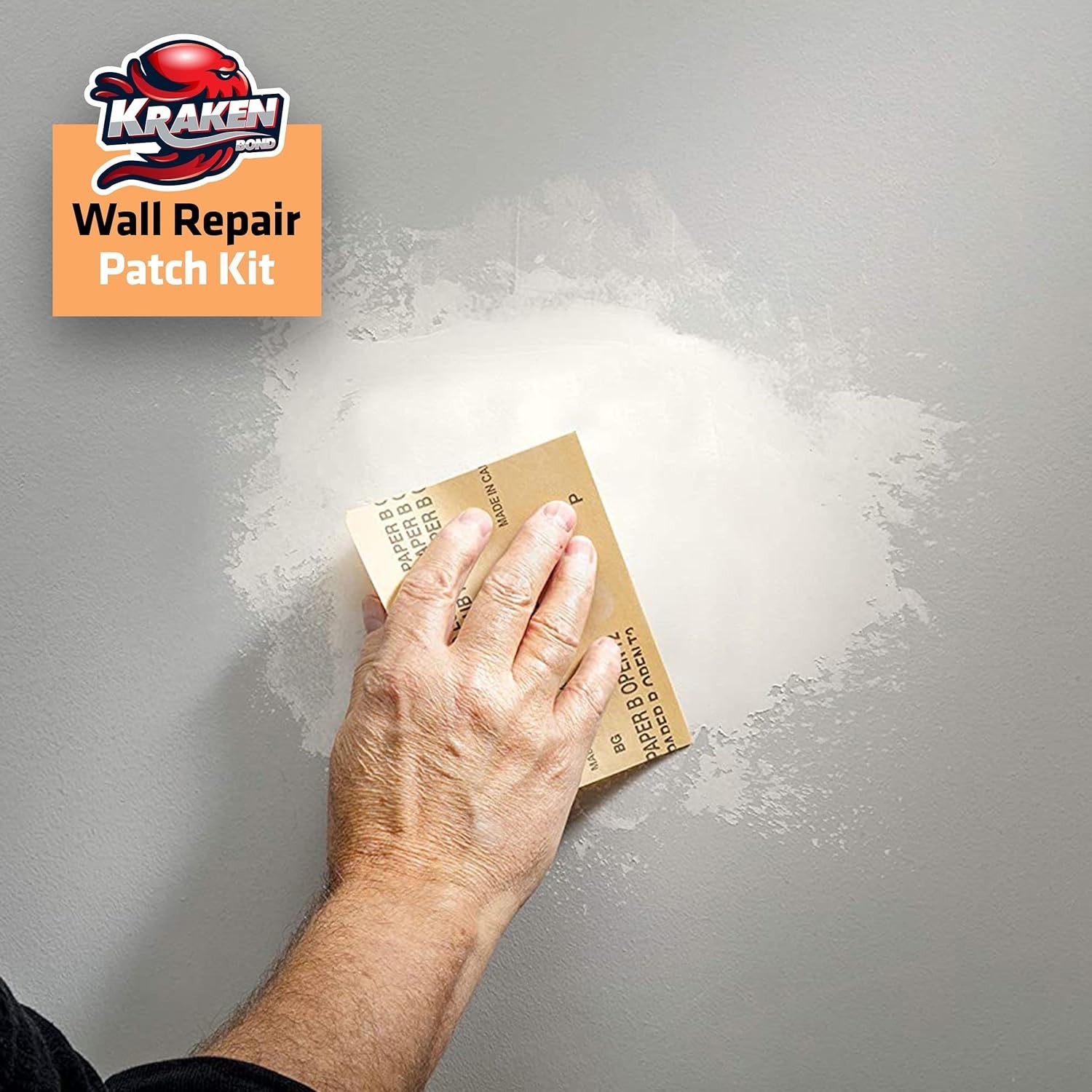 Kraken Bond Drywall Patch Repair Kit - (2x8 fl.oz.) 2 Pack, Clear/Transparent 