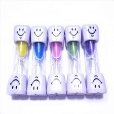 5 Pcs 2 Minute Smiley Sand Timer Set for Brushing Children's Teeth  5 Col