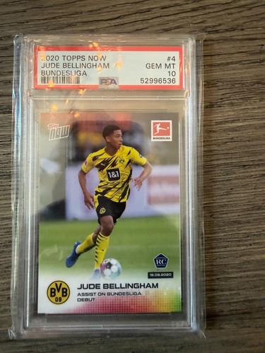2020 Topps Now Bundesliga RC #4 Jude Bellingham Rookie(1st Card Ever XRC) PSA 10
