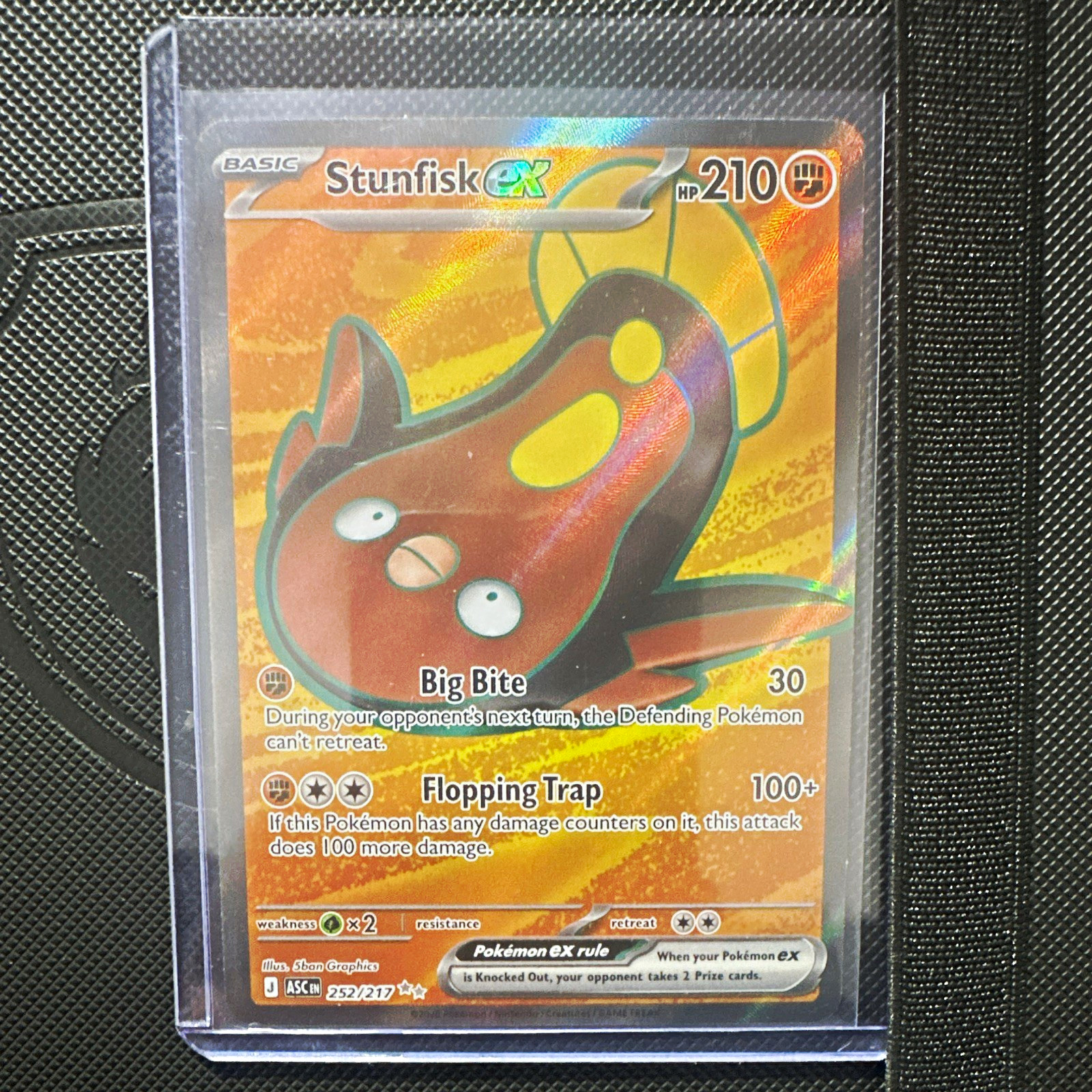 Stunfisk EX 252/217 EN Holo Full Art Ultra Rare 210HP +FREE BONUS CARD