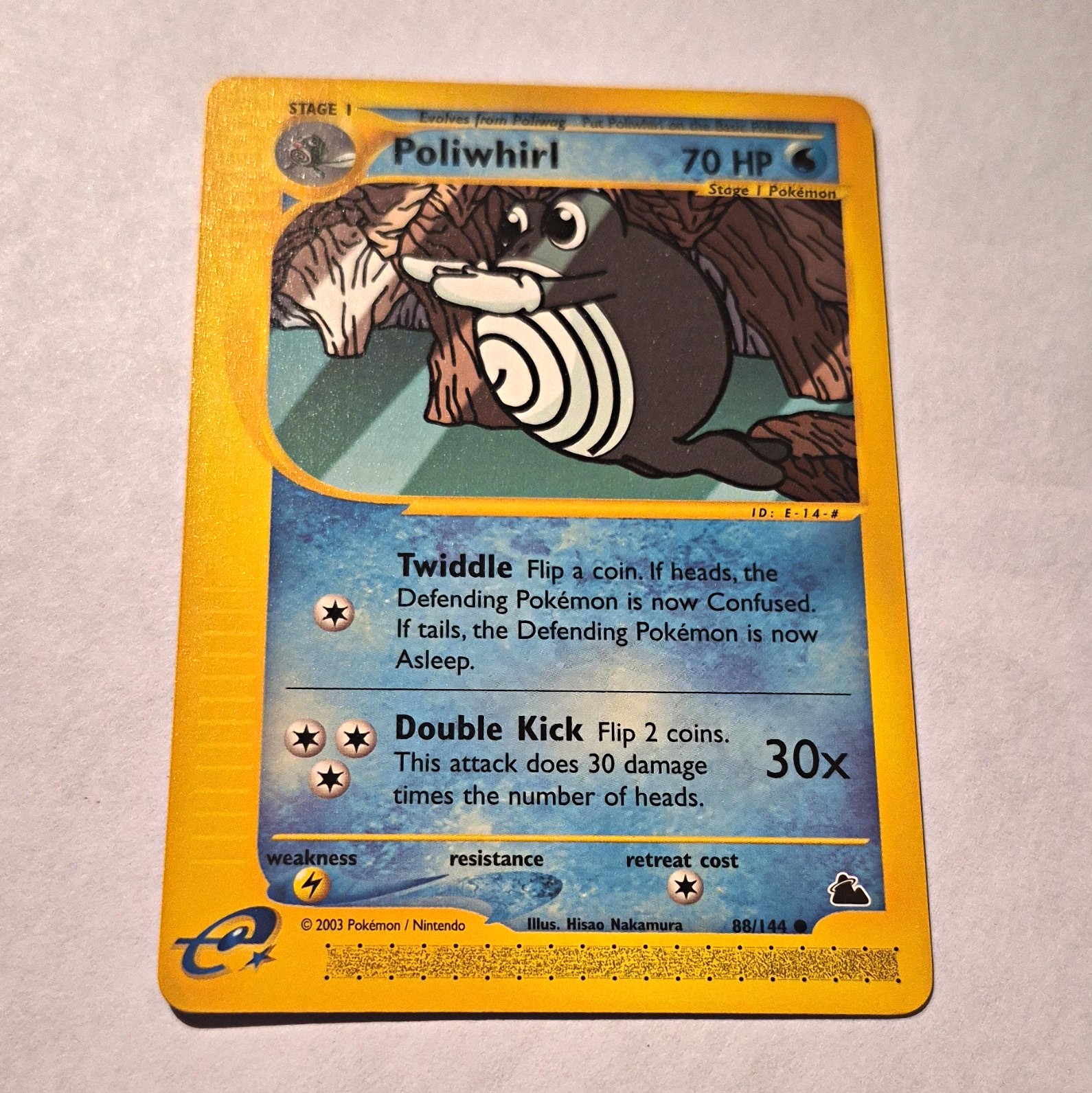 Pokémon Poliwhirl Skyridge 88/144 Regular Common 70HP Eng Stage 1 TCG Card