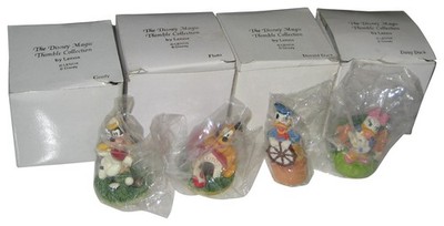 Disney Magischer Fingerhut Lenox Mini Statue Figur Menge - ( Goofy,Pluto,Daisy &