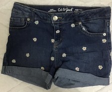 Cat  Jack Girls Super Stretch Denim Shorts Size 10/12 BIN AW 