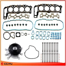 ✅Head Gasket Set Water Pump Head Bolts Kit For 02 Jeep Grand Cherokee 4.7L