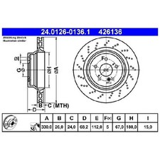 2x Bremsscheibe 26229837 hinten für Mercedes CLS C219 E-Klasse W211 S211 2x Bremsscheibe 26229837 hinten für Mercedes CLS C219 E-Klasse W211 S211