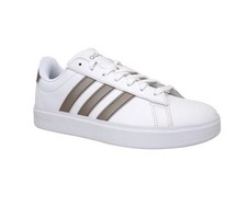 Adidas Women's Lace Up Grand Court 2.0 Low-Top Shoes White/Platinum Size 6 NEW
