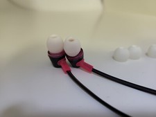 NEW Pink & Black Earphones Ear Phones with  a...
