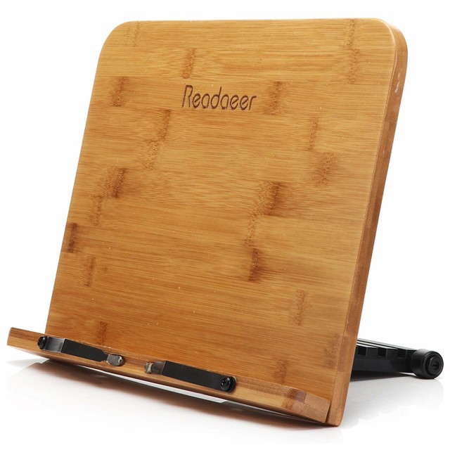 Bamboo Reading Rest Cook Book Document Stand Holder Bookrest