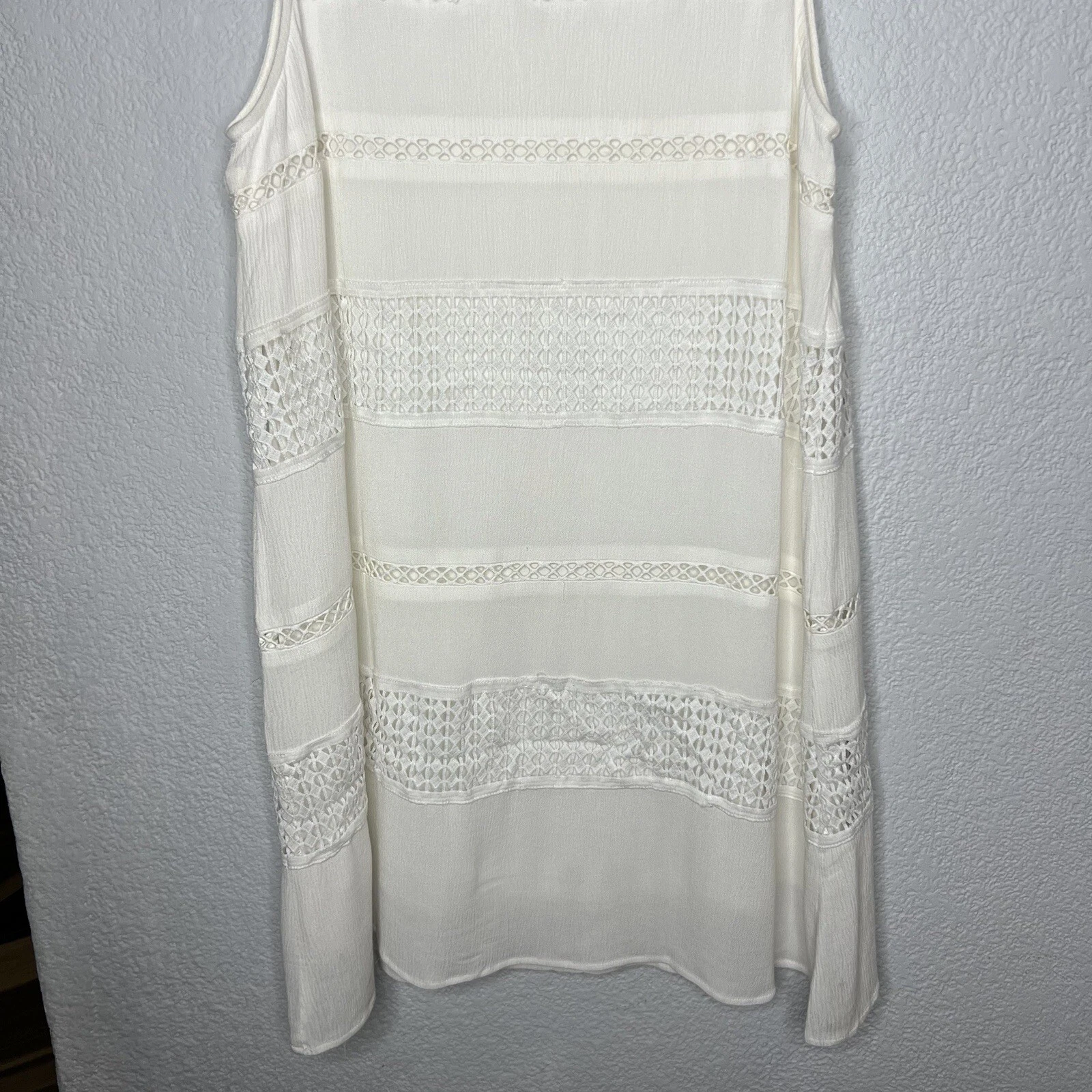 OFF WHITE Nuovo! Abito corto Miss Me Off con occhiello bianco senza maniche bojo cowgirl taglia large