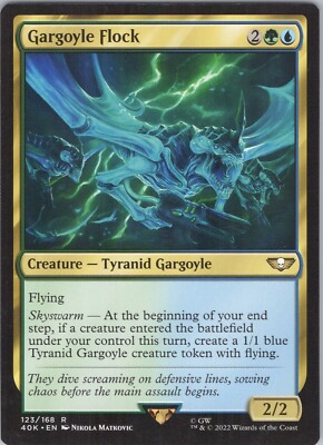 Gargoyle Flock NM #123 Universes Beyond: Warhammer 40,000 MTG