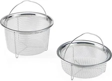 Instant Pot Official Mesh Steamer Basket Set, Stainless Steel, Dishwasher Safe