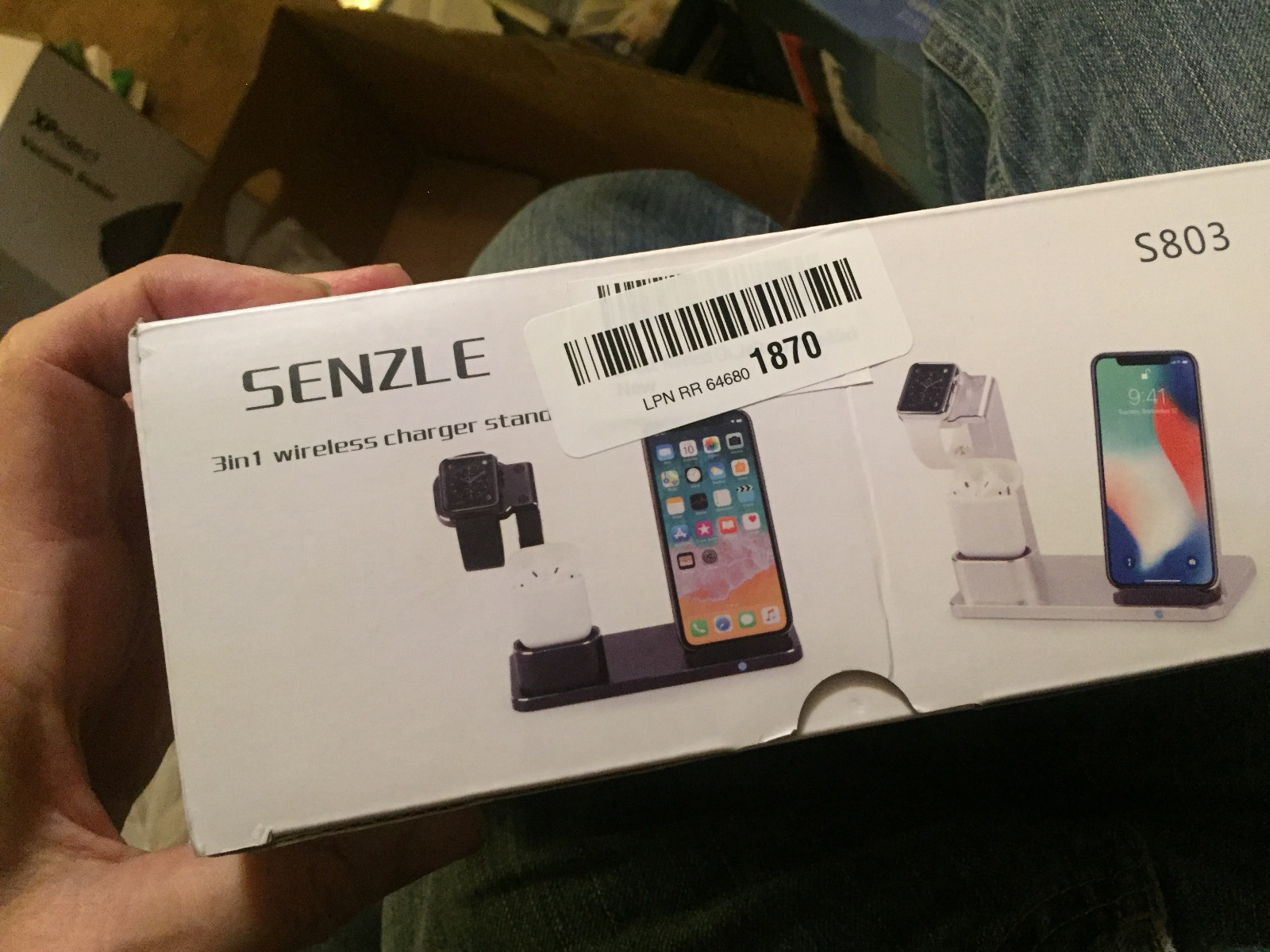 Wireless Charger Watch Stand, SENZLE 3 in 1 Wireless Charger Charging Stand Dock-image