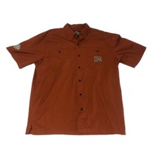 Harley-Davidson Mechanic Button Up Shirt Orange T-Shirt Men  s XL Embroidered GUC