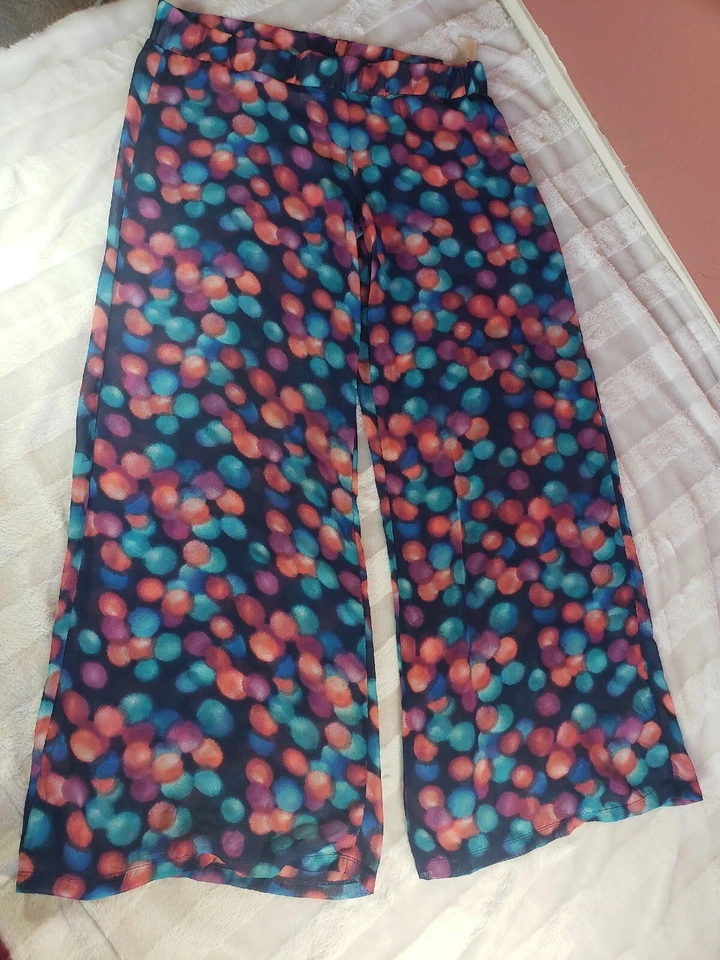 Pantalones Hipster Bar III Natación Cubre Lunares Estampado Gasa Transparente Talla L Nuevos con Etiquetas Foto 2 de 4