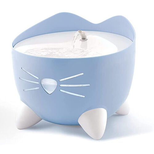 Cat Drinking Fountain Clean Water LED Cute Design Bowl 3 Colours - Picture 1 of 10