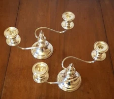 Vintage sterling silver candelabras. Sheffield 1964.By Viner's Ltd.(Emile Viner)