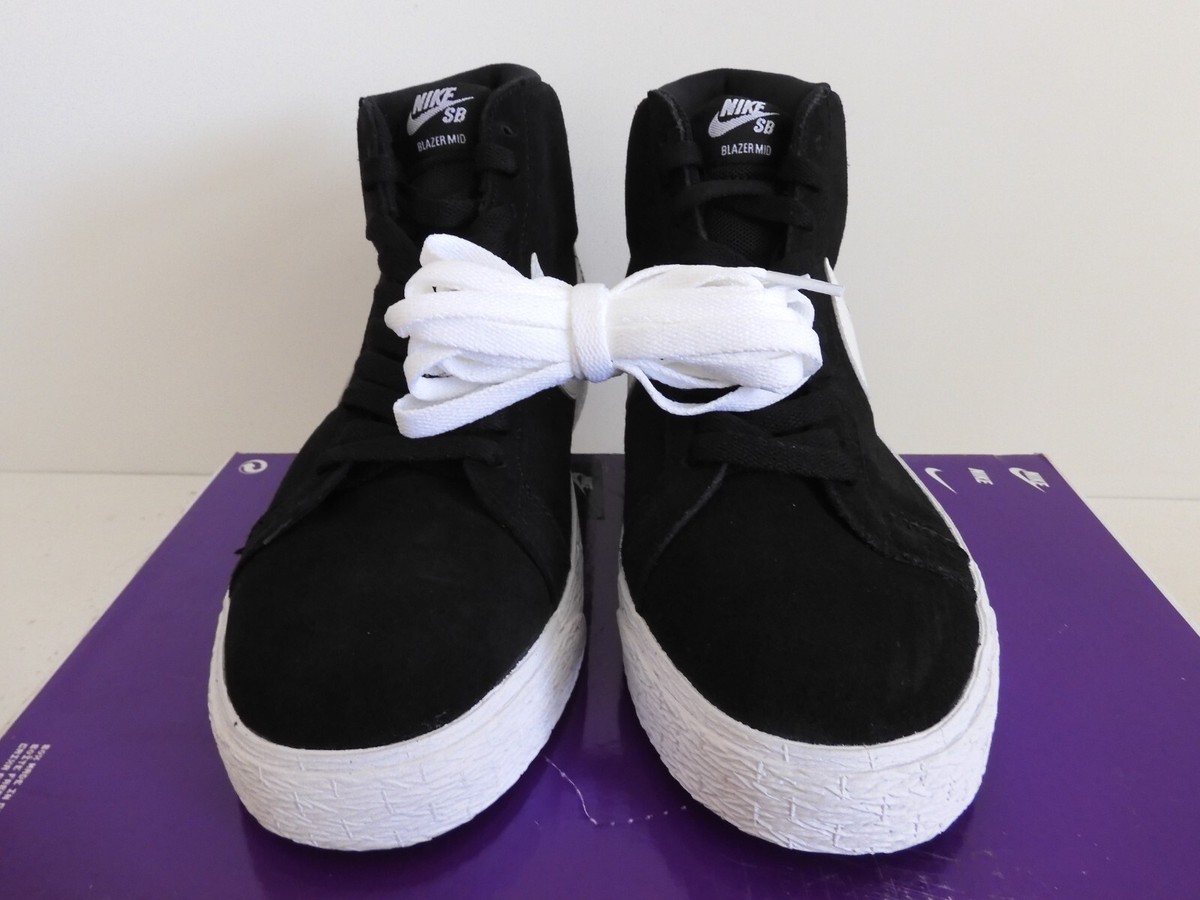 NIKE SB ZOOM BLAZER MID BLACK-WHITE-WHITE-WHITE SZ 8.5 [864349-002