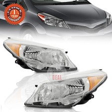 Fits 2012 2013 2014 Toyota Yaris Hatchback Pair Front Halogen Headlights Lhrh Fits 2012 2013 2014 Toyota Yaris Hatchback Pair Front Halogen Headlights Lhrh