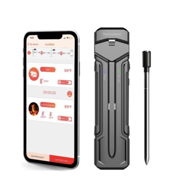 Wireless Meat Thermometer - 262FT Meat Thermometer Bluetooth for Inside and...