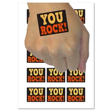 You Rock Teacher School Temporary Tattoo Water Resistant Fake Body Art Set