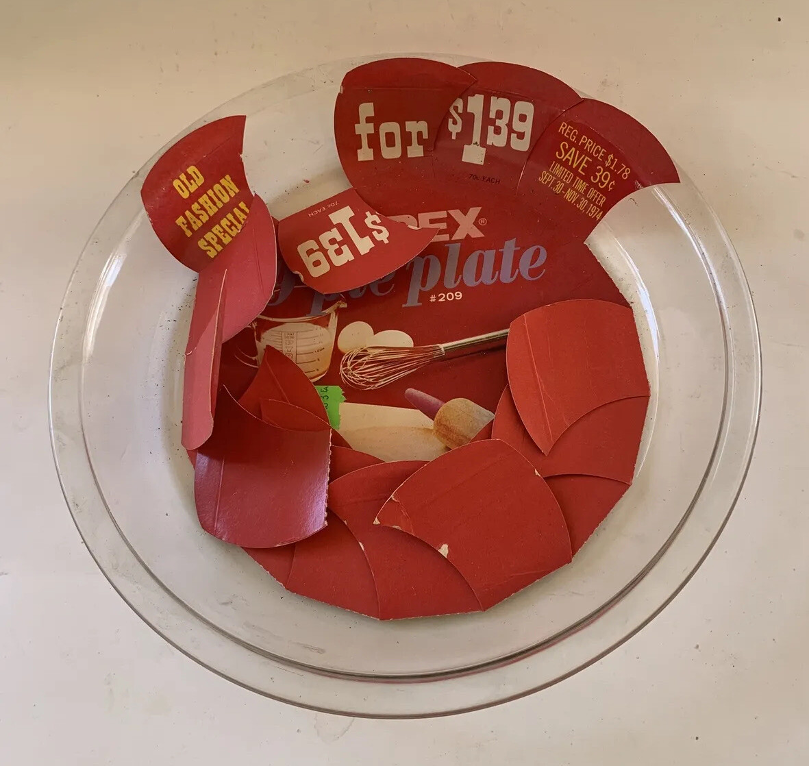 Pyrex Clear Glass Pie Pan 209 Dish Plate 9" inch 1950’s eBay