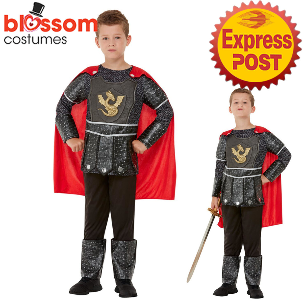 Deluxe Knight Costume Black Deluxe Knight Costume Black