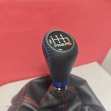 BLAU STICHE LEDER TYPE R 6S SCHALTKNAUF für CIVIC EP3 FN2 FK2 FK8 FL5 SPORT K20C