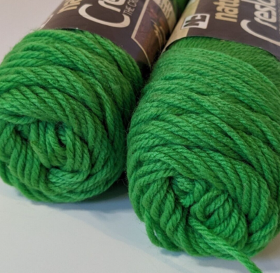 Natura Creslan Yarn Grass Green #21, 2 Skeins 4 Ply Acrylic VTG