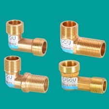 Brass L-Shape Equal Male/Female Threaded Extension Elbow Fittings Pipe Fitting