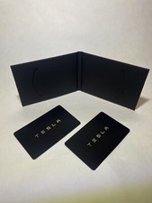 2 OEM Tesla Key Cards with  Bifold Wallet NFC Key Card Kit NEW
