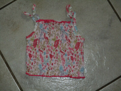 Nr5. schönes Top T-Shirt MEXX Gr.80 rosa pink bunt Gummiraffung