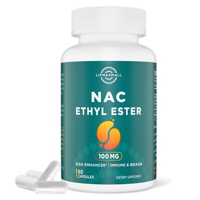 lipmaxmall NACET 100mg + Glycine 600mg 60 Caps Glutathione Immune Support