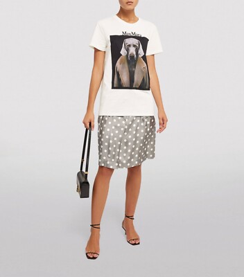 トップス Max mara DOG STAR SHORT SLEEVE T SHIRT MAX MARA - Dogstar-print cotton-jersey T-shirt | Selfridges.com
