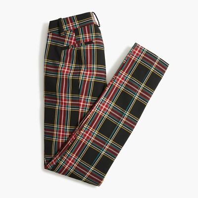 J Crew BC607 NWT Size 4P Trendy Full-length Ruby Pant in Stewart Tartan  Plaid