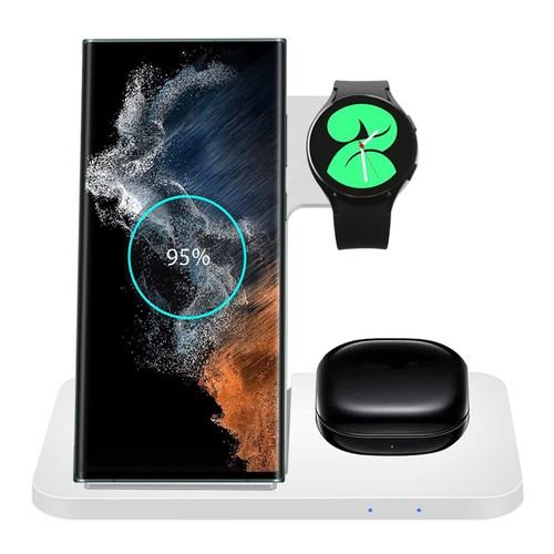 3in1 Wireless Induktives Ladegerät Ladestation Für Samsung Galaxy Watch7 S24 S23 - Picture 23 of 26