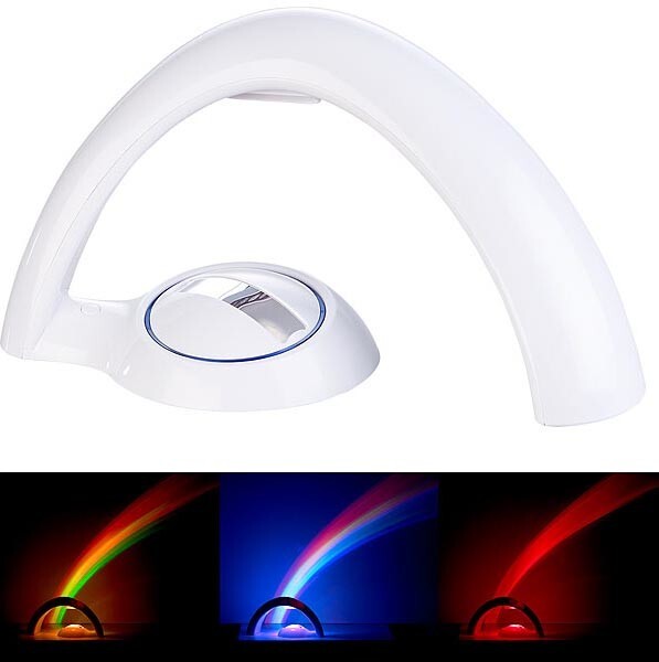 Lampe à projection arc-en-ciel Playtastic avec veilleuse LED et minuterie chambre