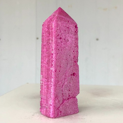 318g Natural Red Corundum Mineral Spirits Ruby Wand Point Quartz Crystal W715